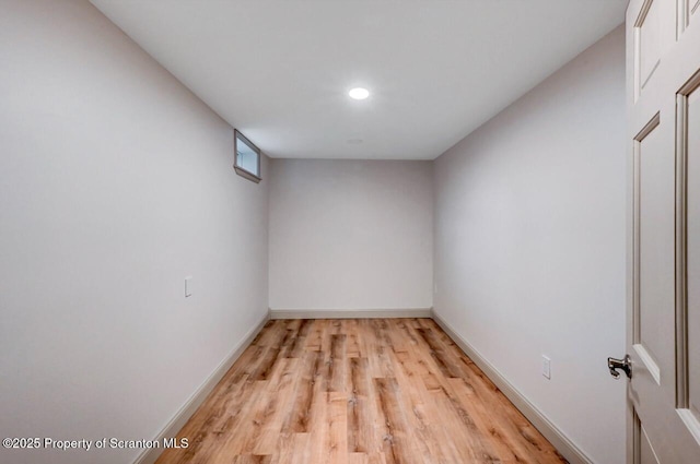 214 Oak St, Dunmore, PA 18512 - unfurnished room featuring light wood-style floors, baseboards, and recessed lighting
