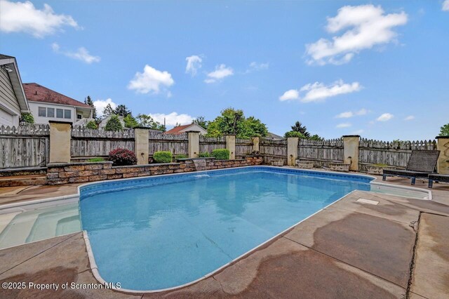 214 Oak St, Dunmore, PA 18512 - view of pool featuring a fenced backyard and a patio