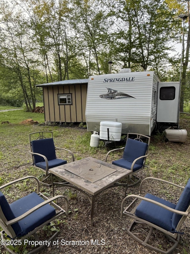 10 Lazy Squaw Trl, Gouldsboro, PA 18424 - view of patio / terrace with an outdoor structure