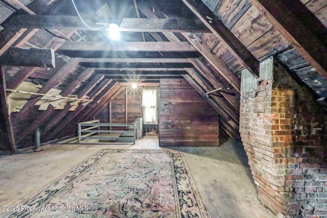 1614 Jefferson Ave, Dunmore, PA 18509 - unfinished attic featuring an upstairs landing