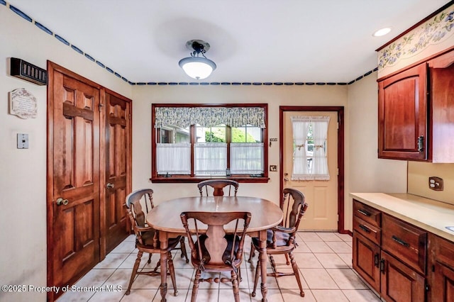 1614 Jefferson Ave, Dunmore, PA 18509 - dining area with light tile patterned floors and recessed lighting