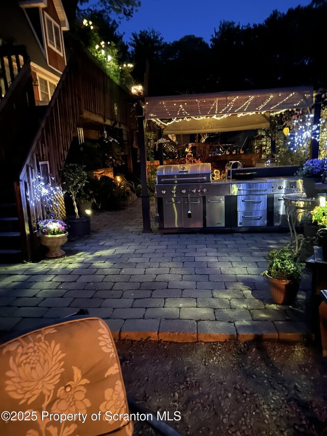 2119 Vacation Ln, Pocono Summit, PA 18346 - patio at night with a patio