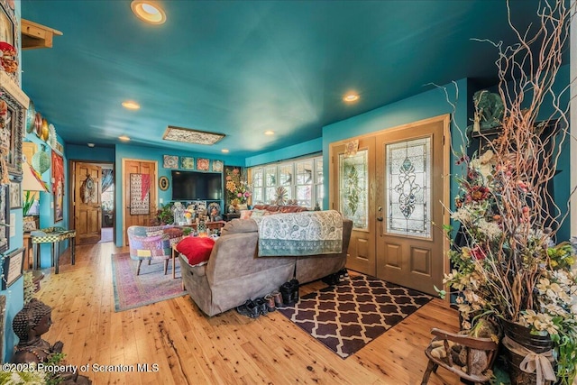 2119 Vacation Ln, Pocono Summit, PA 18346 - living room featuring wood-type flooring and recessed lighting