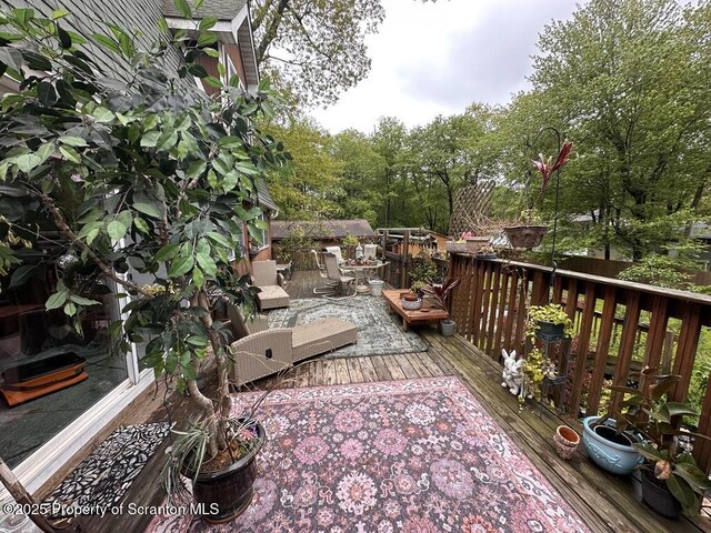 2119 Vacation Ln, Pocono Summit, PA 18346 - view of wooden deck