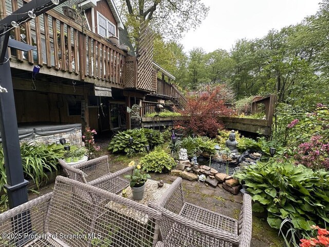 2119 Vacation Ln, Pocono Summit, PA 18346 - view of patio with a wooden deck