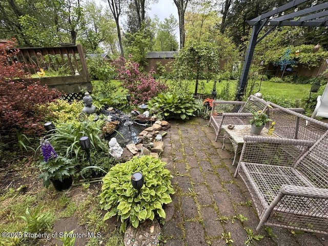 2119 Vacation Ln, Pocono Summit, PA 18346 - fenced backyard with a pergola