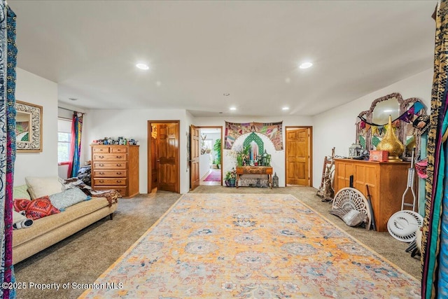 2119 Vacation Ln, Pocono Summit, PA 18346 - carpeted living area featuring recessed lighting