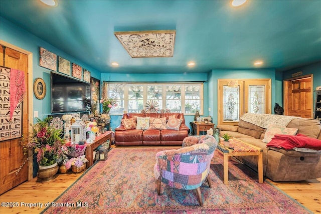 2119 Vacation Ln, Pocono Summit, PA 18346 - living room with wood finished floors and recessed lighting
