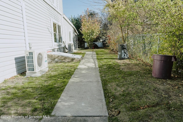 view of yard with ac unit