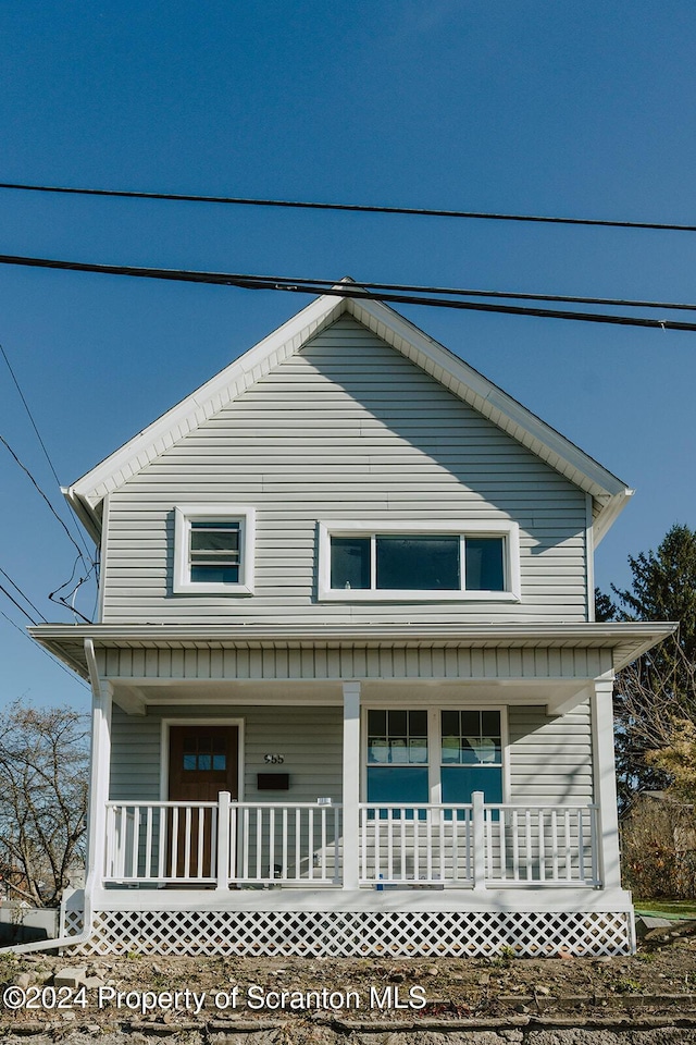 exterior space with covered porch