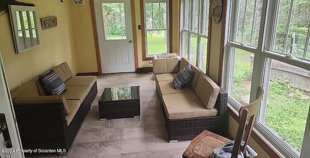 view of sunroom