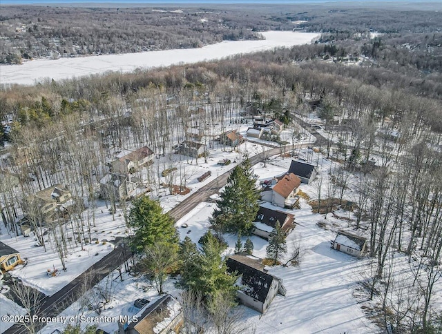 view of snowy aerial view