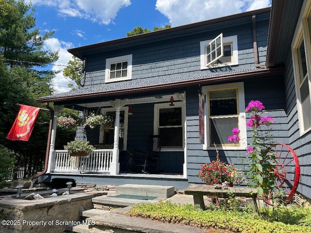 view of front of home with a porch