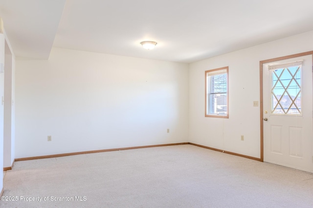 view of carpeted entryway