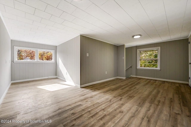 1319 Pine St, Scranton, PA 18510 - unfurnished room with wood finished floors and wooden walls