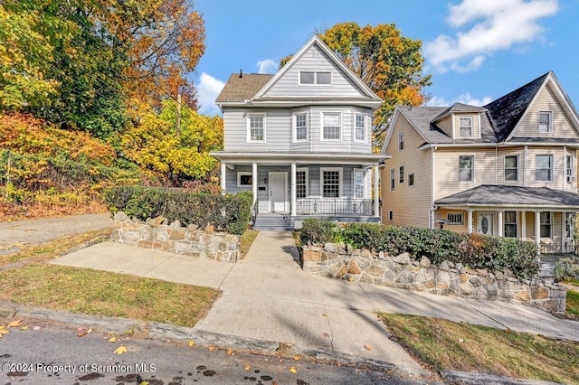 view of front of home with a porch