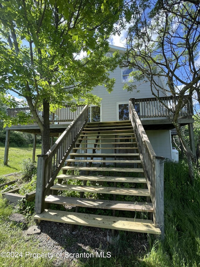 exterior space with a wooden deck