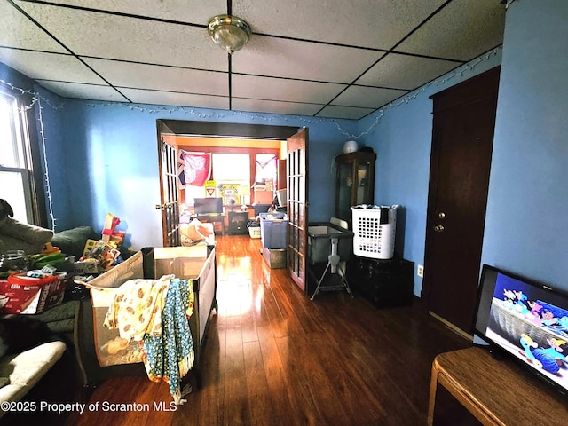 510 Moltke Ave, Scranton, PA 18505 - living area with a paneled ceiling and hardwood / wood-style floors