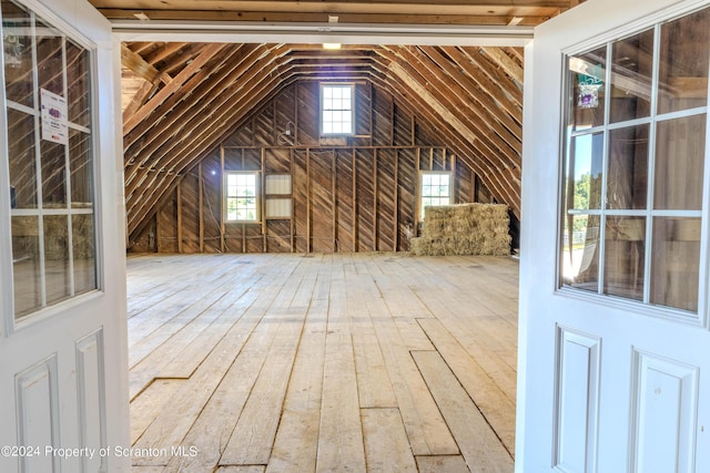 view of attic