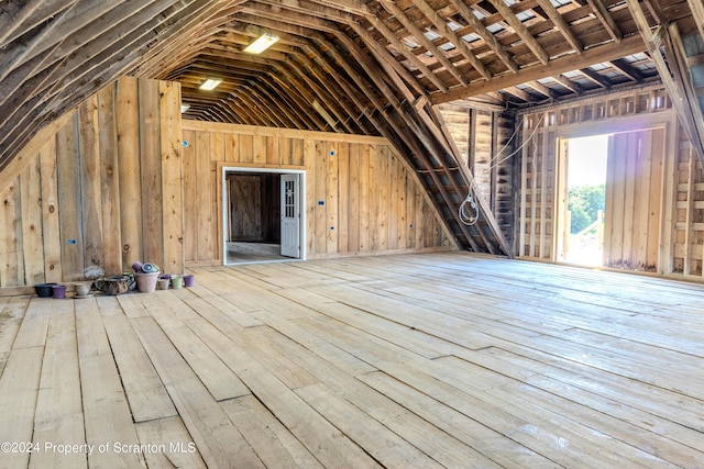 view of attic