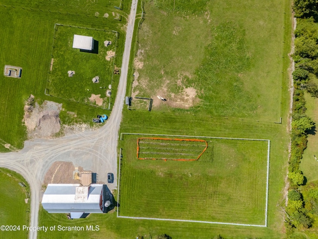 drone / aerial view featuring a rural view