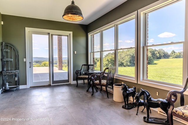 view of sunroom