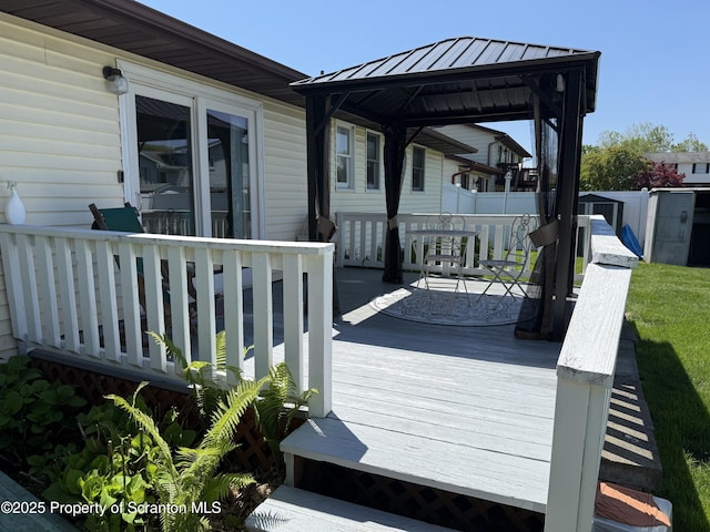 102 Bubernak Blvd, Old Forge, PA 18518 - deck featuring a gazebo