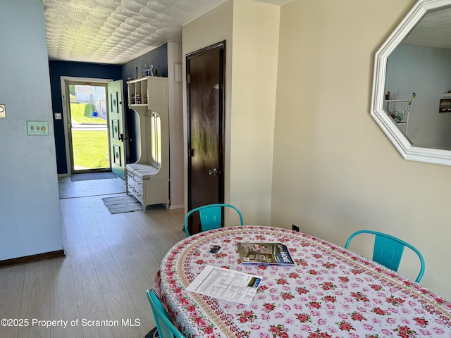 102 Bubernak Blvd, Old Forge, PA 18518 - dining space featuring baseboards and wood finished floors
