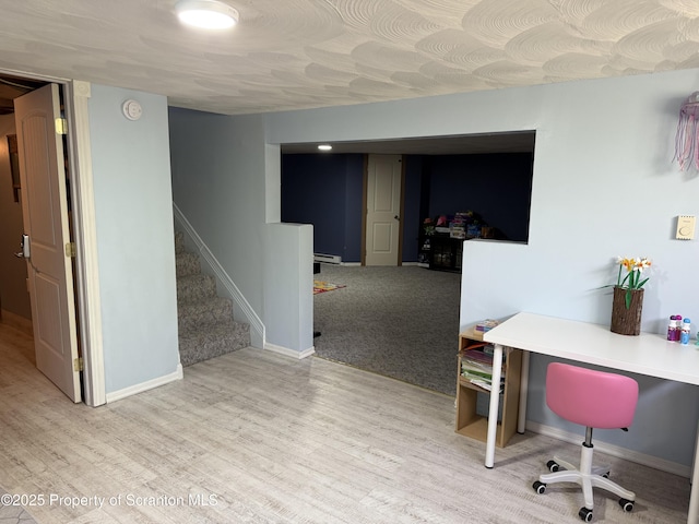 102 Bubernak Blvd, Old Forge, PA 18518 - office area featuring wood finished floors and baseboards
