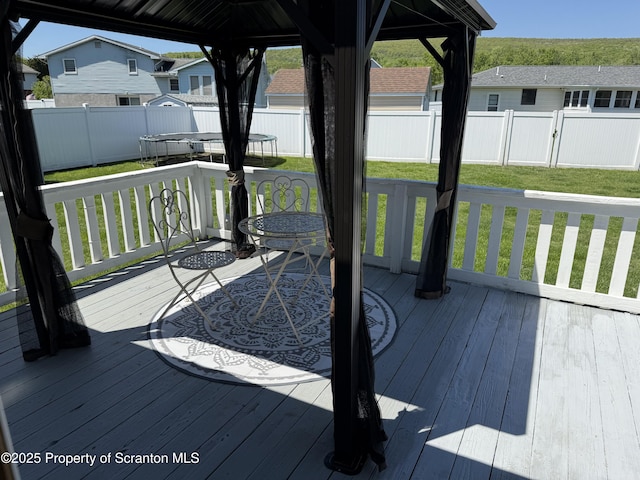102 Bubernak Blvd, Old Forge, PA 18518 - deck featuring a trampoline