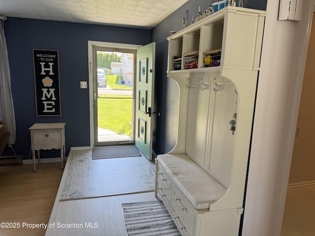 102 Bubernak Blvd, Old Forge, PA 18518 - mudroom with light wood-style flooring and baseboards
