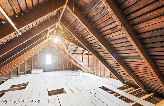 view of attic