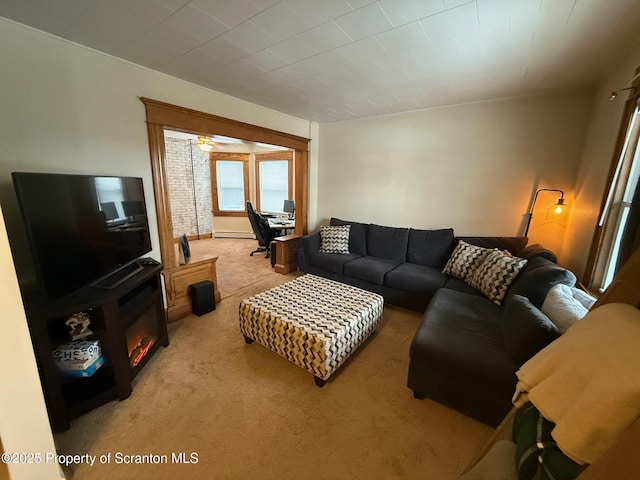 view of carpeted living room