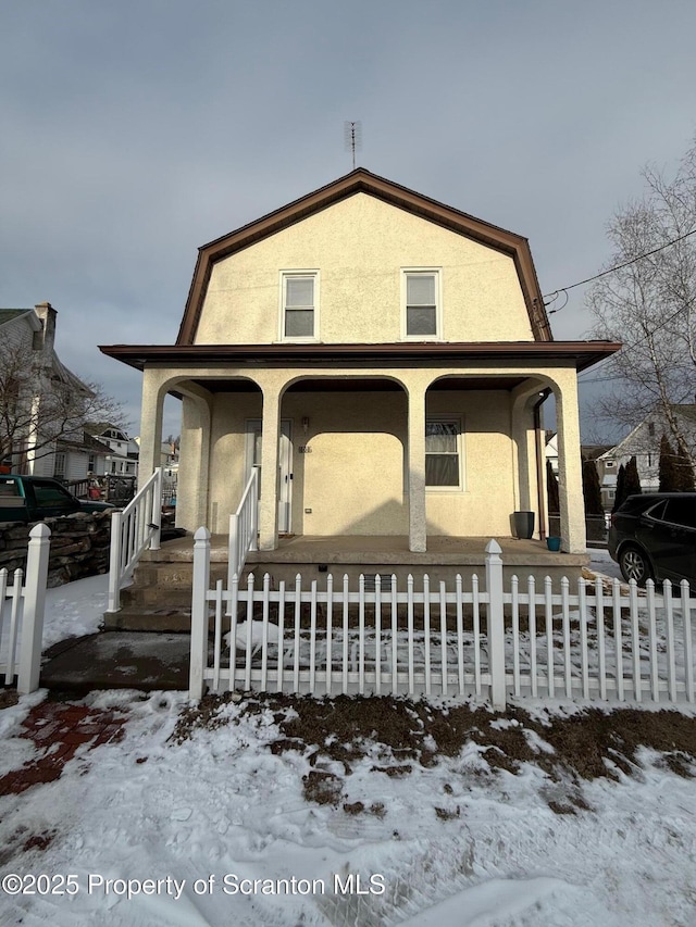 view of front of home with a porch