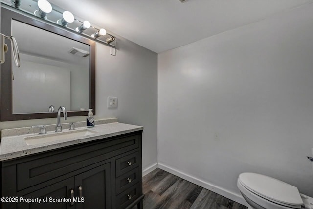 211 Hill St, Dupont, PA 18641 - half bathroom with wood finished floors and vanity