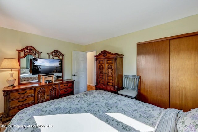 bedroom with a closet