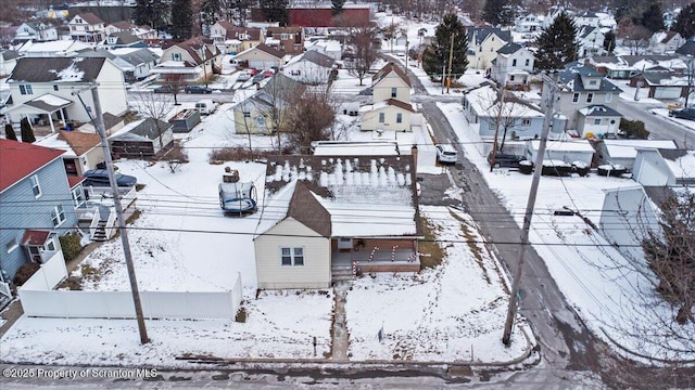 view of snowy aerial view