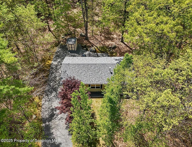 1029 Bear Trail Rd, Lake Ariel, PA 18436 - aerial view of property and surrounding area with a heavily wooded area