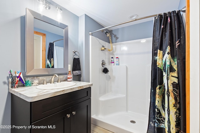 87 Old Farm Ln, White Haven, PA 18661 - full bathroom featuring vanity and curtained shower