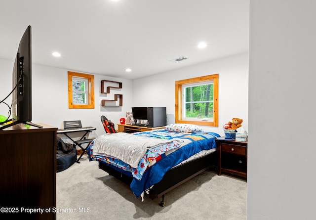 87 Old Farm Ln, White Haven, PA 18661 - carpeted bedroom featuring recessed lighting
