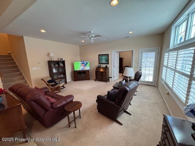 view of carpeted living room