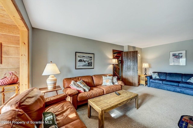 view of carpeted living room