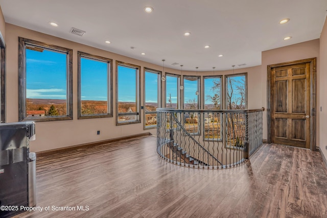 815 Oak St, Archbald, PA 18403 - interior space featuring recessed lighting, wood finished floors, visible vents, and baseboards