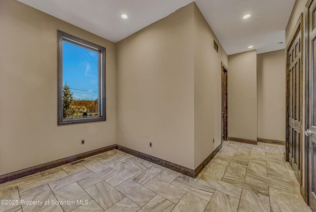 815 Oak St, Archbald, PA 18403 - empty room with recessed lighting, visible vents, and baseboards