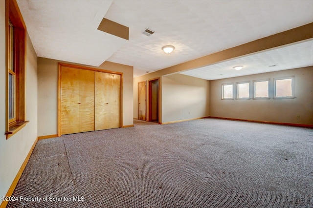 interior space featuring carpet flooring