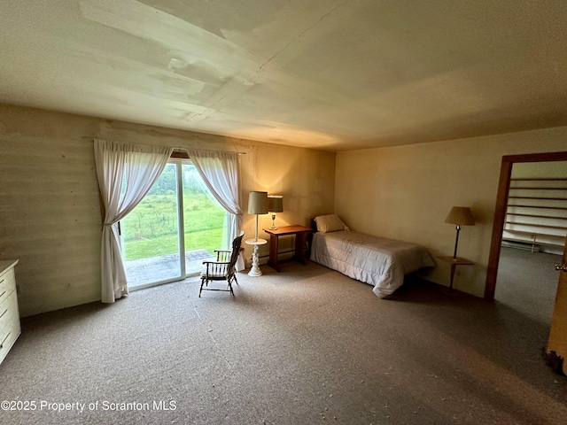328 Stanek Rd, Meshoppen, PA 18630 - bedroom with access to outside and carpet flooring