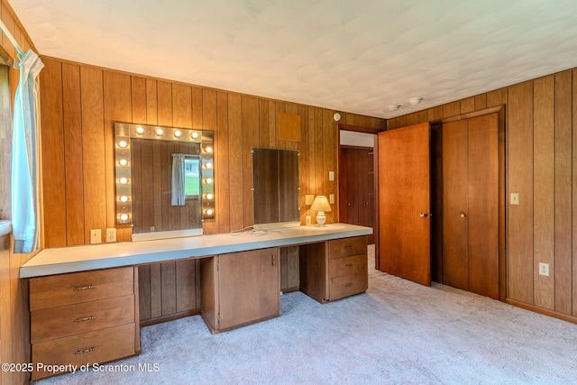474 Tingley Lake Rd, New Milford, PA 18834 - bathroom with wood walls and vanity