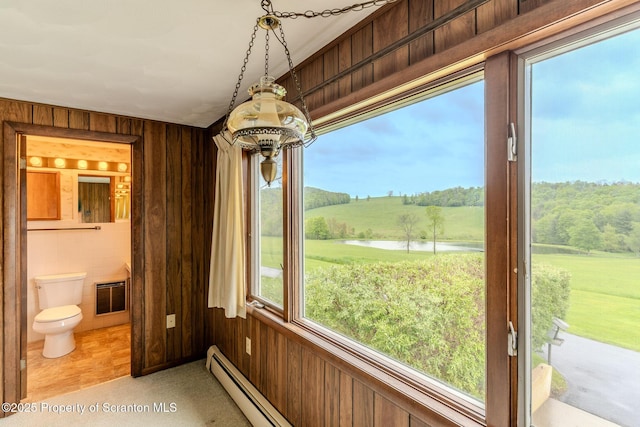 474 Tingley Lake Rd, New Milford, PA 18834 - unfurnished sunroom with a water view