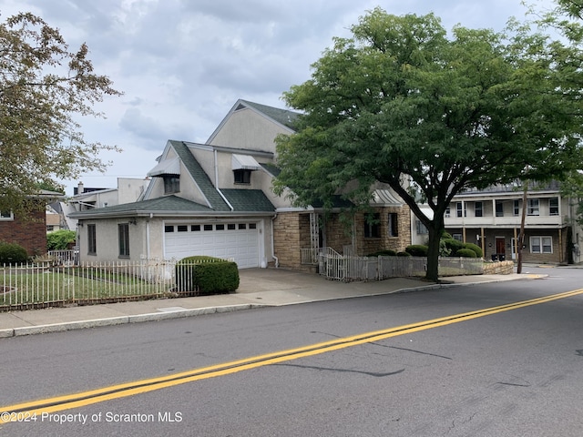 view of front of house featuring a garage