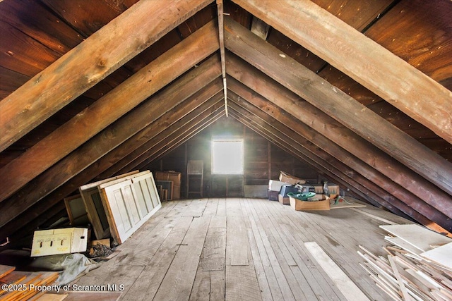 view of attic